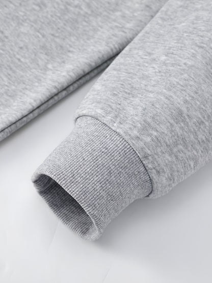 Men'S Happy New Year Sweatshirt - Light Grey with Orange Lettering - Regular Fit Crewneck Pullover for New Year'S Eve, NYE Parties & Casual Attire - Non-Permanent Celebration Sweater for Everyday & Special Occasions, New Year