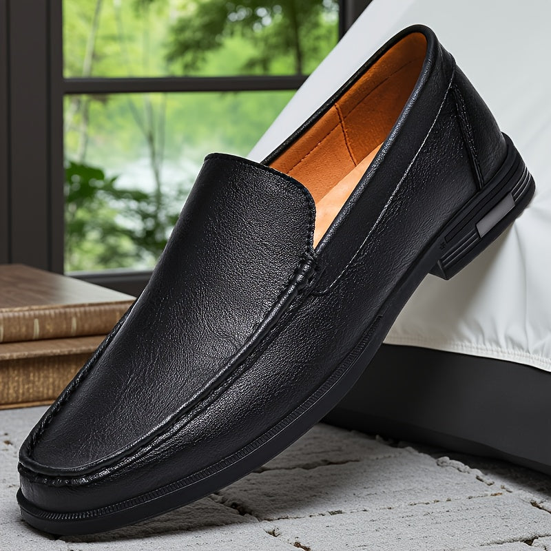 Men's Casual Slip-On Loafers Leather Outdoor Shoes