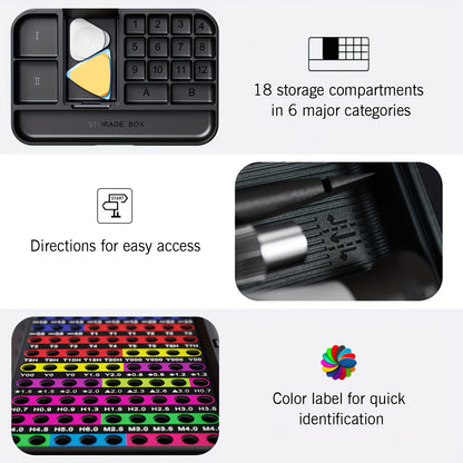 115 in 1/132 in 1 Precision Screwdriver Set | Magnetic Driver Head, Torx and Hex Keys, Chrome Vanadium Steel, Anti-Corrosion End, Non-Slip Grip, for Computer, Watch, Small Electronics, and Cell Phone Repair | Chrome Vanadium