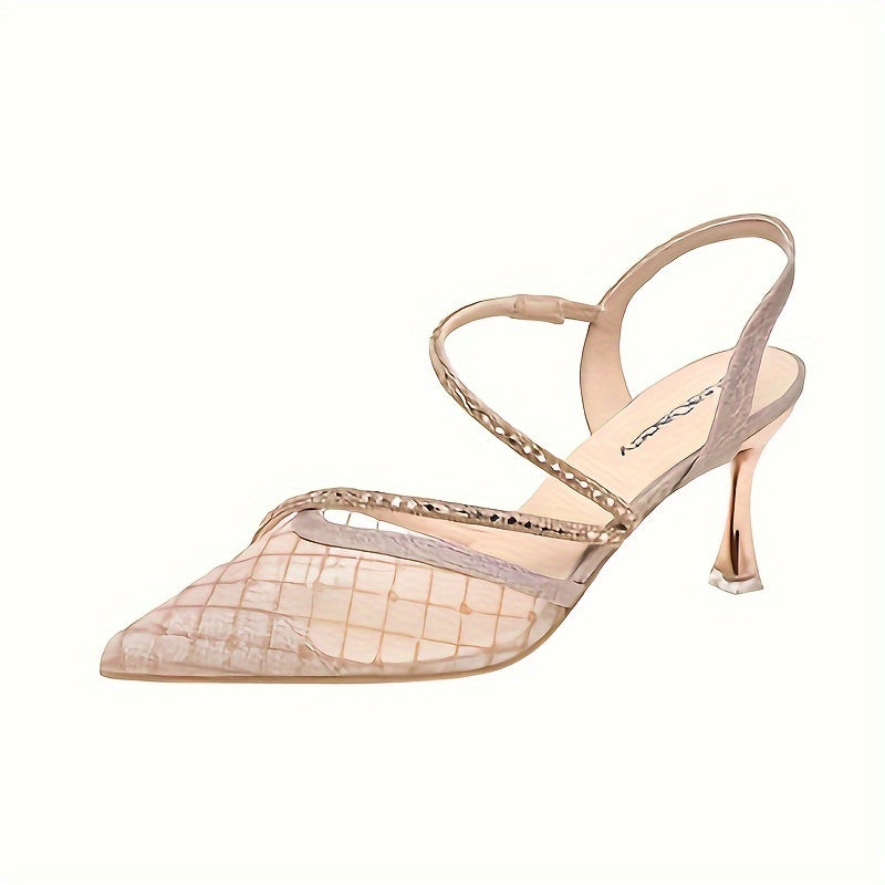Increase height and look thin, not tired feet, fashionable rhinestone high-heeled shoes