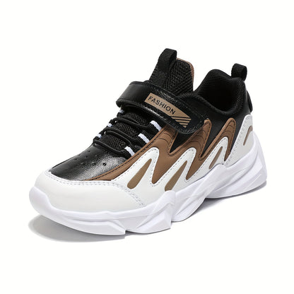 2025 New Boys' Sneakers - Breathable Quick-Dry Synthetic, Durable Low-Top Lace-Up Shoes with Closure, Stylish Striped Design for Outdoor, Running  Casual Wear, All-Season Comfort, Shoes for Girls, Running Footwear, Modern Sn
