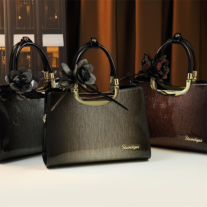 Vintage Large Capacity Convertible Crossbody Handbag with Zipper