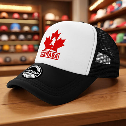 Canadian Hockey Team Trucker Hat – Lightweight Breathable Mesh Cap