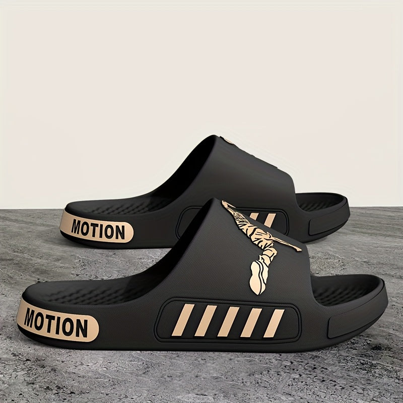 Men'S EVA Slippers for Indoor Bathing at Home, Featuring Soft, Non-Slip Soles. Stylish And Sporty for Summer Beach Outings, These Ultra-Comfortable EVA Slides Are Quick-Drying, Easy to Clean, And Suitable for All Seasons. Per - ayq