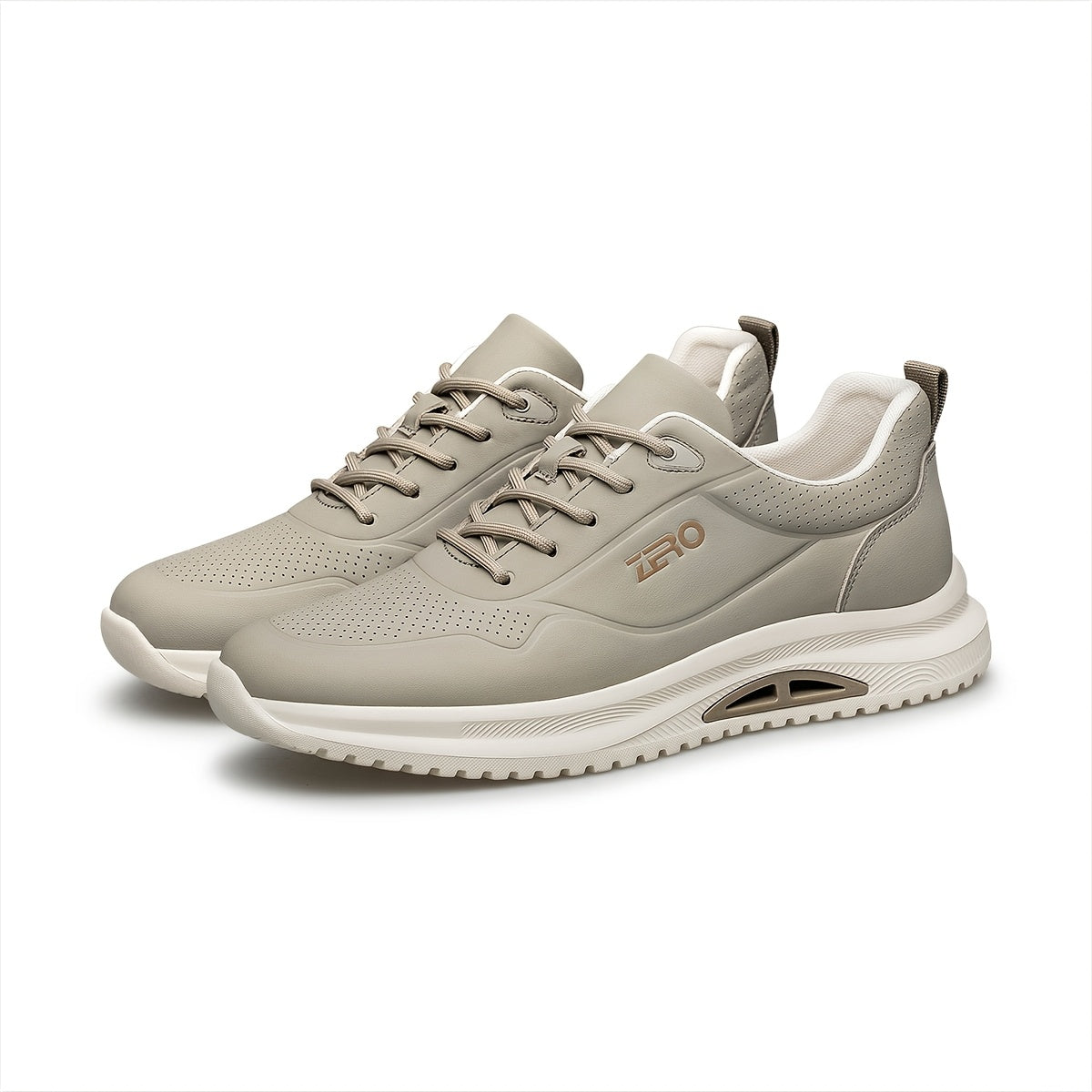 Men's Lightweight Breathable Leather Casual Athletic Shoes