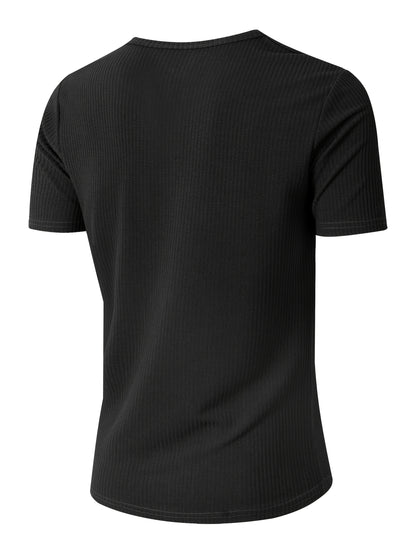 Men's Slim V-Neck Casual Short Sleeve T-Shirt for Summer