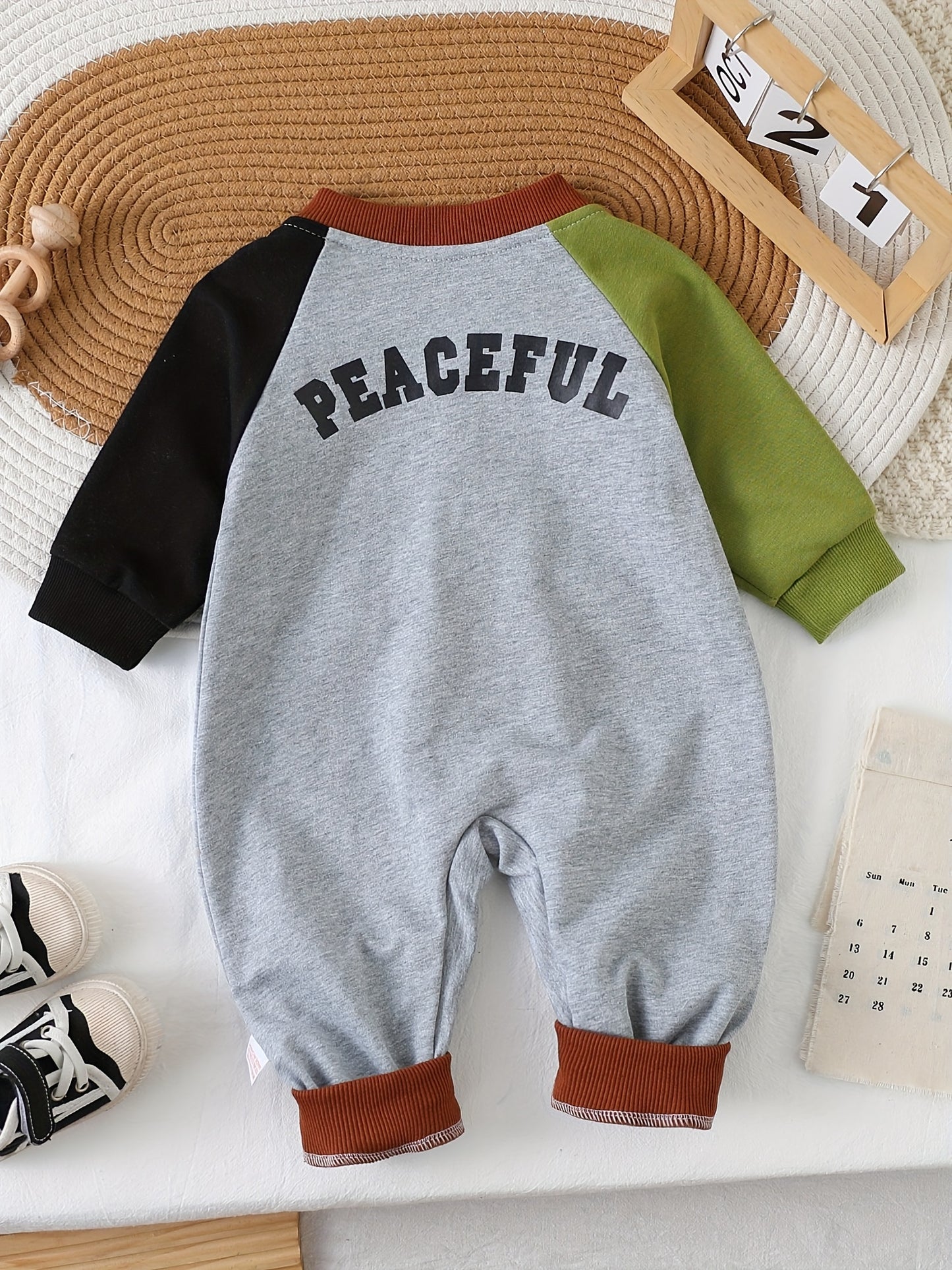 Baby Boy Cotton Bodysuit Long Sleeve Casual Spring Fall Outfit
