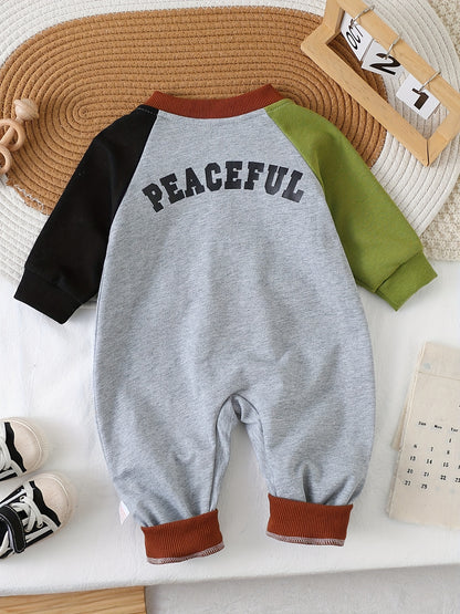 Baby Boy Cotton Bodysuit Long Sleeve Casual Spring Fall Outfit