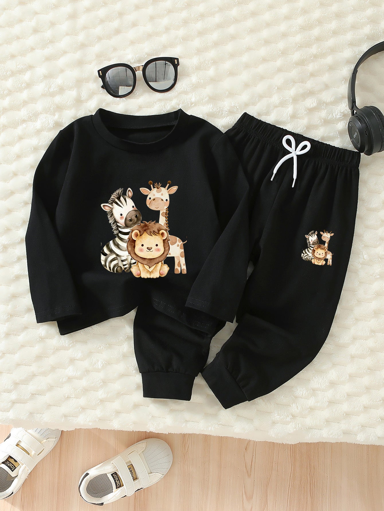 Boys' Casual Cotton Long Sleeve Top & Pants Set Spring/Fall
