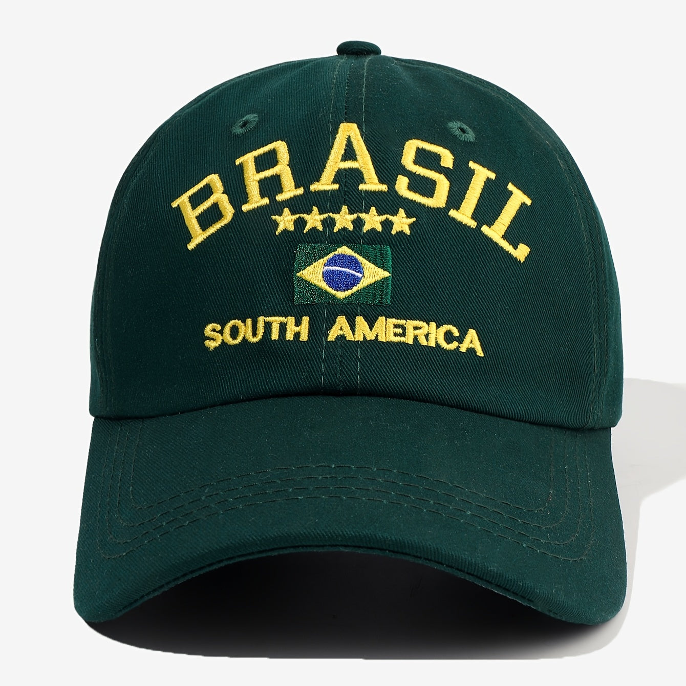 Unisex Embroidered Brazil Baseball Cap Lightweight Adjustable