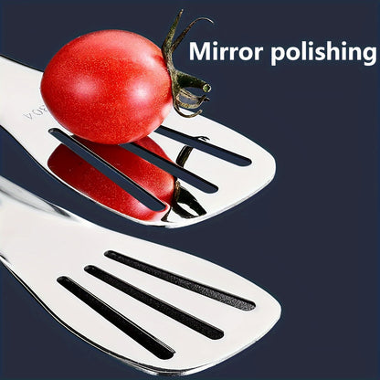 Stainless Steel Kitchen Cooking Tongs, Stainless Steel Food Tongs, Bread Serving Tongs, Anti Scalding Silica Gel, Dishwasher Safe - Small, Medium, Large