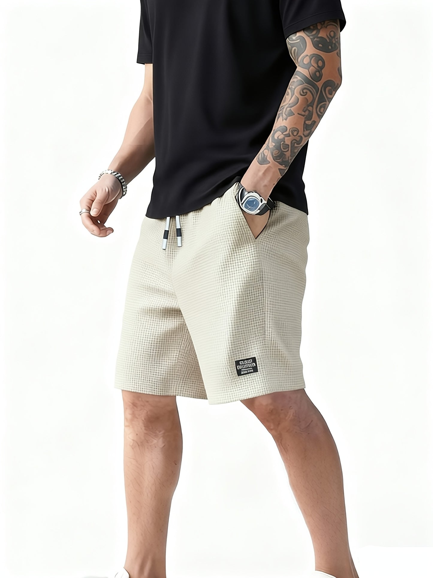 Men's Lightweight Athletic Shorts with Drawstring Waist & Pockets