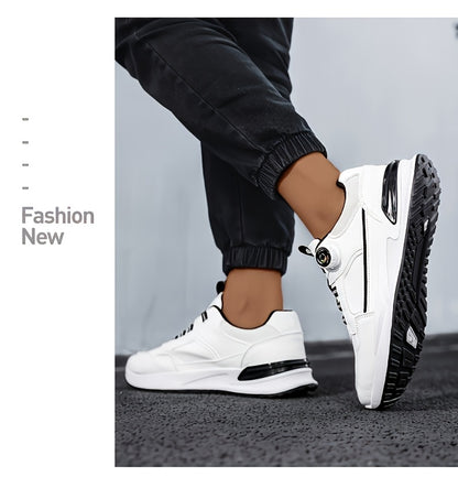 [sneakers] Men'S Large Size Running Shoes | Casual Sports Footwear, Cross-Training, Low-Top, Faux, Lace-Up, All-Season, Solid Color