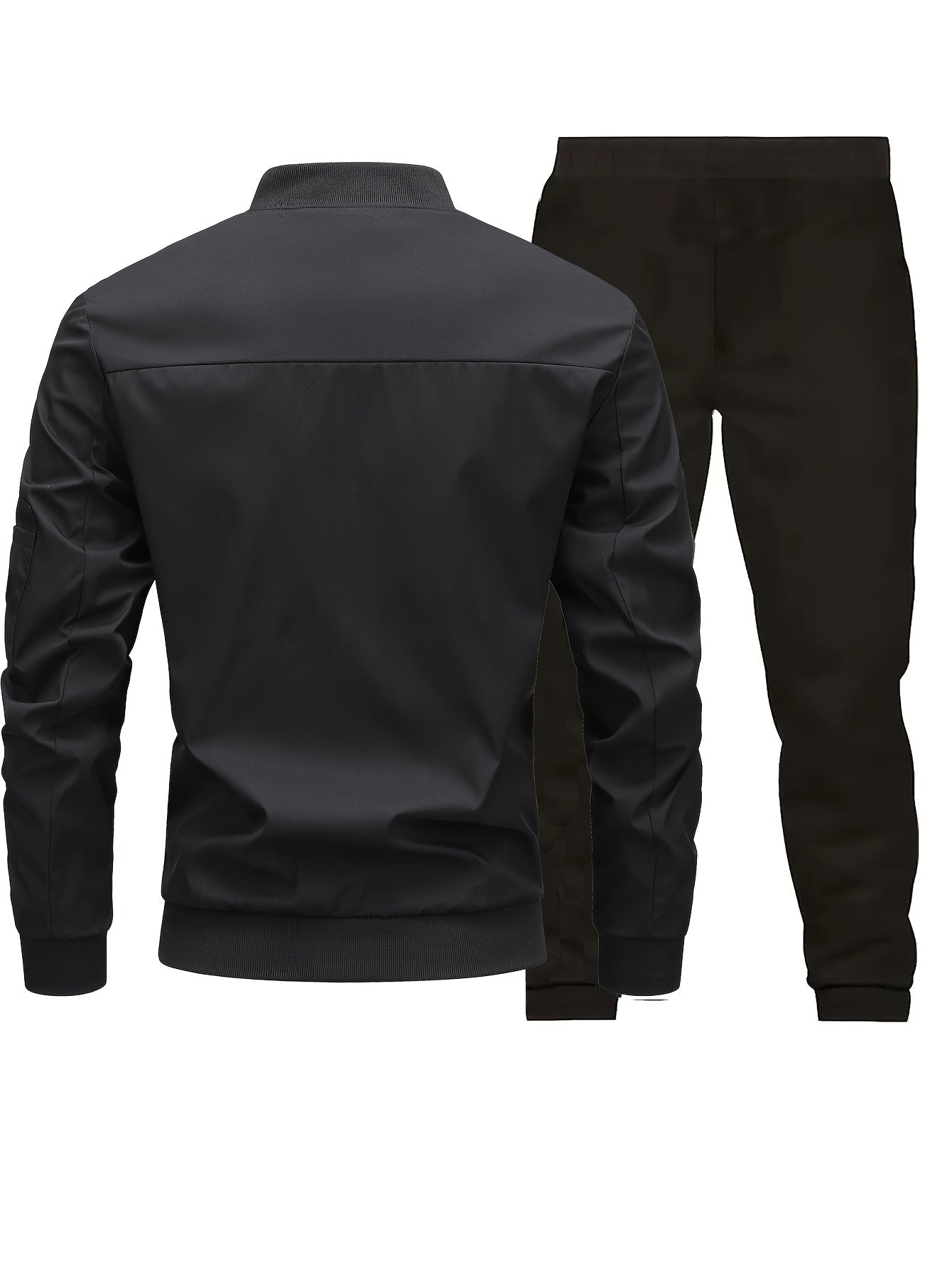 Star Blossom Men's Casual Sports Baseball Suit Pants Two-piece Set with Jacket and Trousers