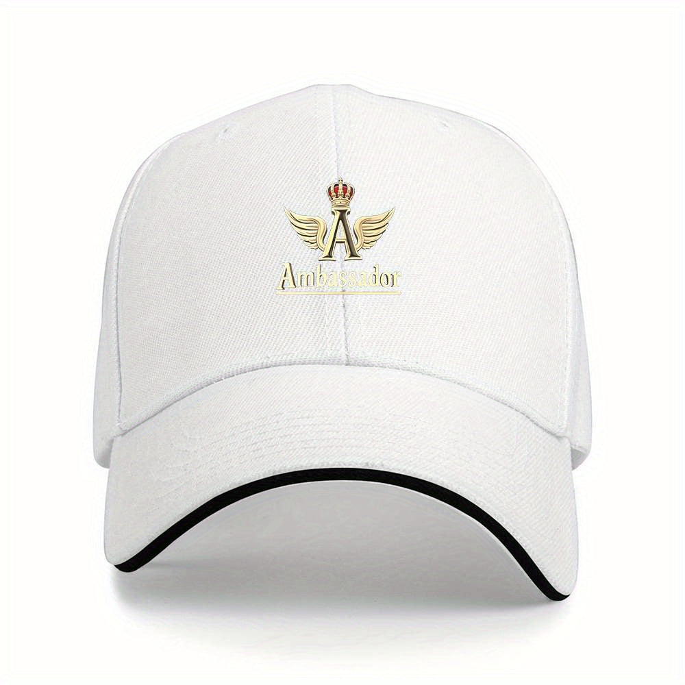 Unisex Lightweight Adjustable Trucker Hat with Golden Winged Emblem