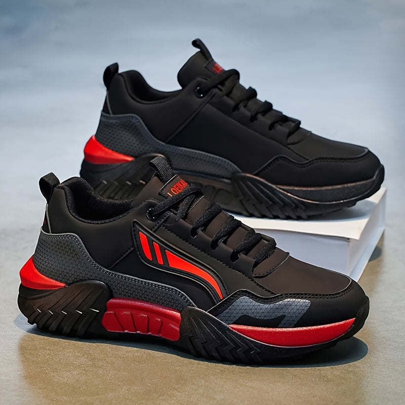 Loeikan 2026 New Low-Top Men'S Versatile Comfortable Walking Boots | Fashionable Thick-Soled Casual Sports Shoes, All-Season, Lace-Up Closure, Faux Upper, Pvc Sole - ayq