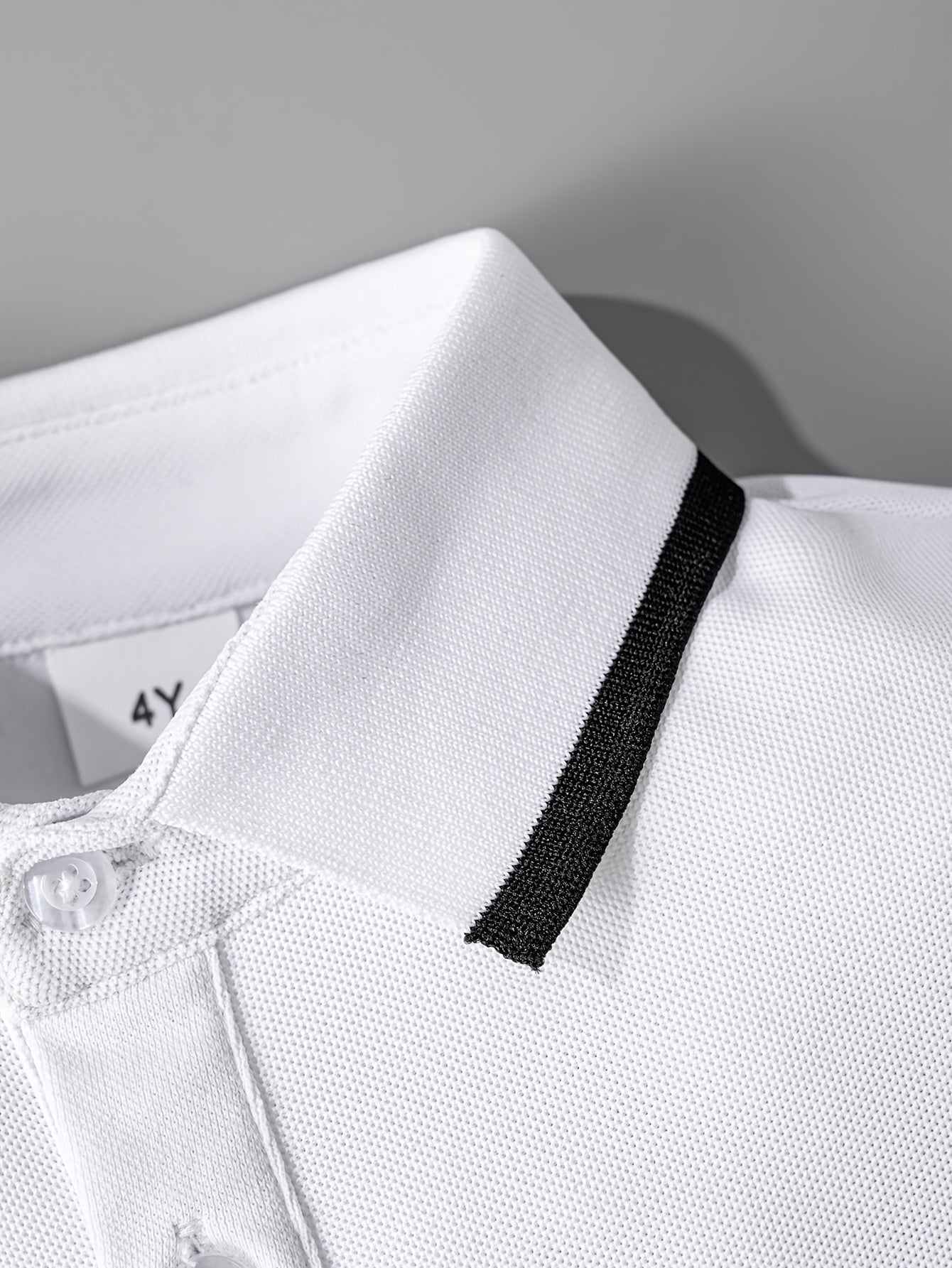 Kids' Classic Black & White Casual Polyester Shirts