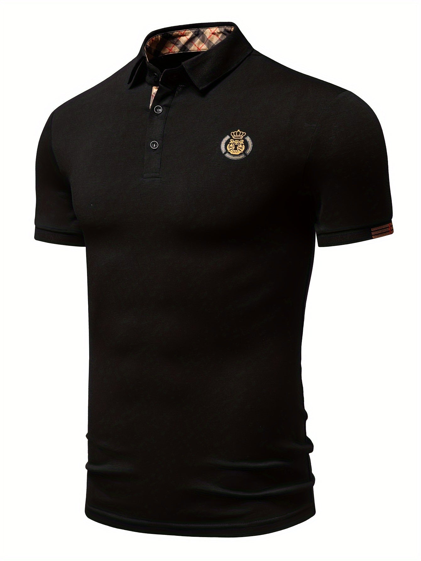 Middle Eastern Plaid Polo Shirts for Western Men - ayq