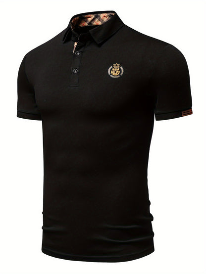 Middle Eastern Plaid Polo Shirts for Western Men - ayq