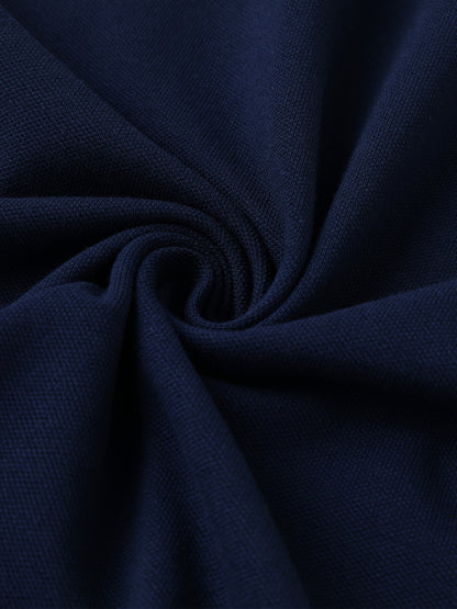 Men's Turn- Collar 95% Cotton 5 Spandex Embroidered T-Sshirt Short Sleeve Comfortable Breathability - ayq