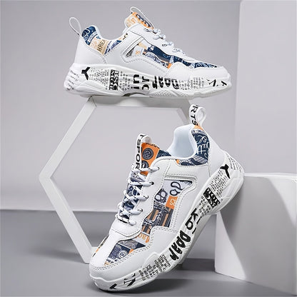 Women'S Fashion Sneakers, Non-Slip Durable Casual Sports Shoes, All-Season Low Top Lace-Up, Plain Toe, Fabric Upper/Inner, MD Sole, Fabric Insole - Hand Washable
