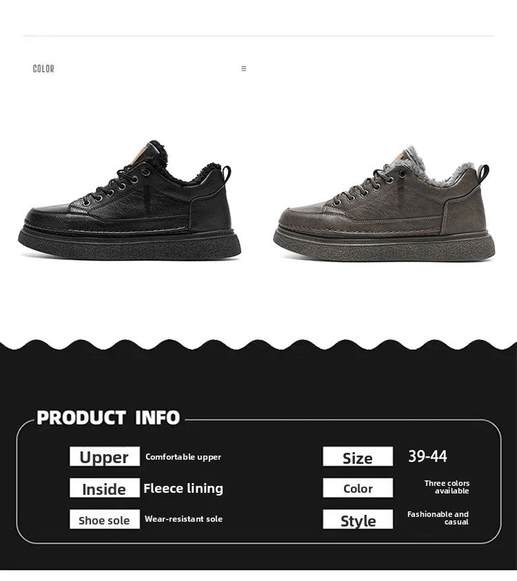 Men'S Winter Hiking Shoes - Cold Weather Traction Outdoors, Lace-Up Ankle Support, Cushioned EVA Insole - Synthetic Faux Upper - All-Terrain Traction for Snow, Ice, Mud - Low-Top Design - Black/Brown - Ideal for Hiking, Urban