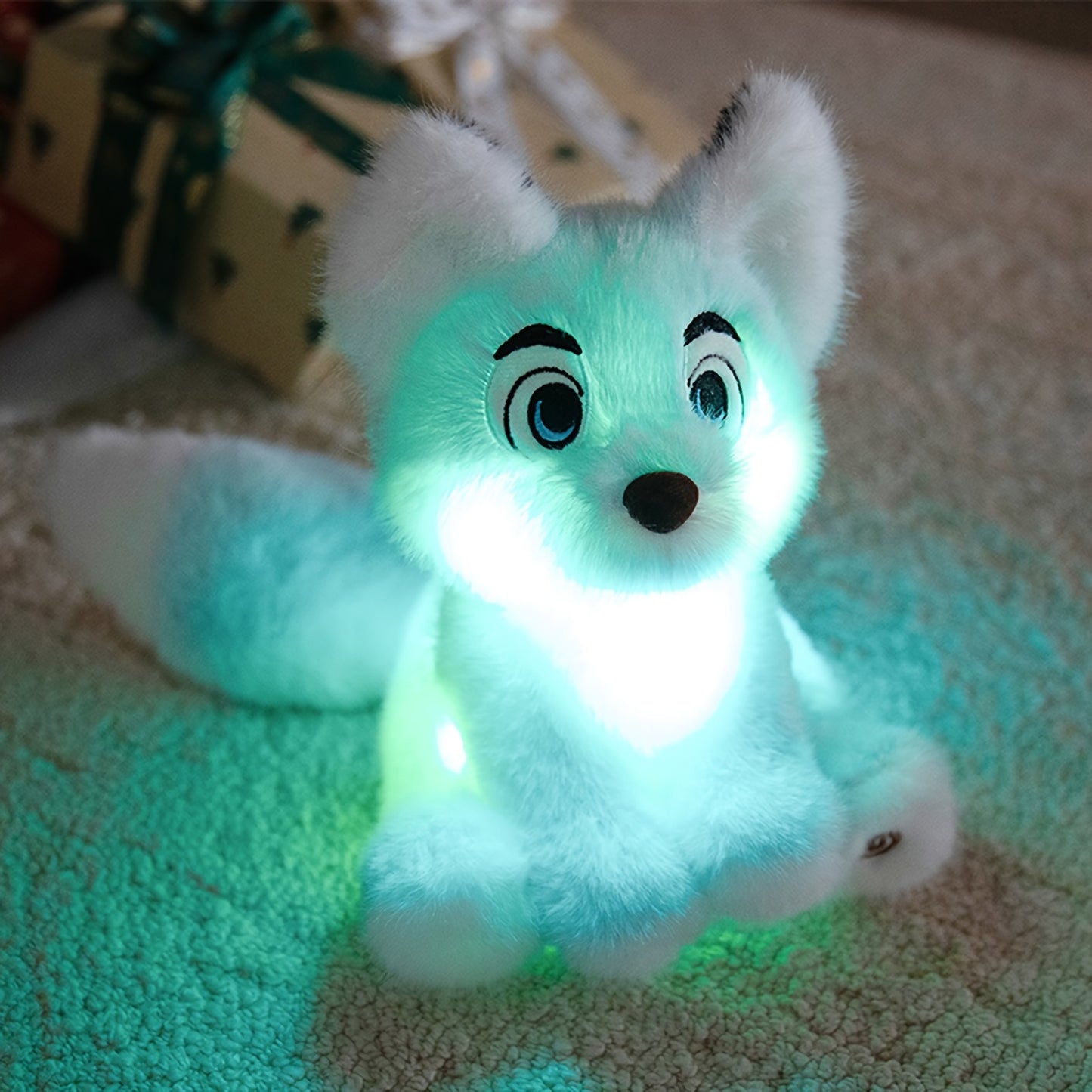 Illuminated Plush Fox Toy – Cuddly Stuffed Animal Featuring LED Light, Adorable Night Light for Room Decoration & Comfort Gift