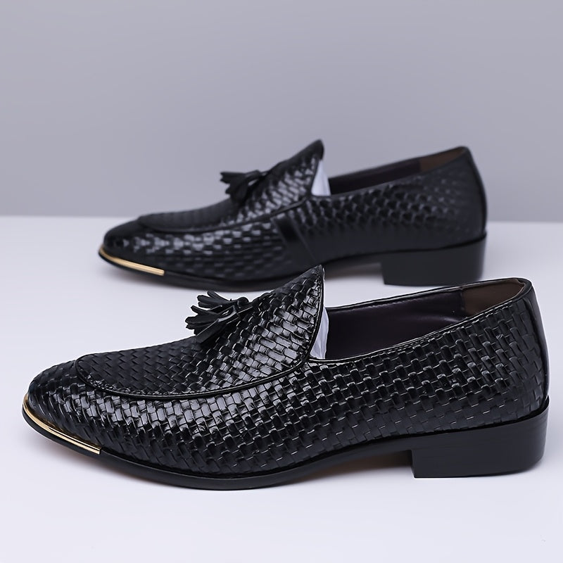 Men's Slip-On Vintage Tassel Loafers with Rubber Sole