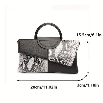 European And Women'S Crocodile Pattern Faux Leather Clutch, Elegant Evening Handbag, Shoulder Bag for Women