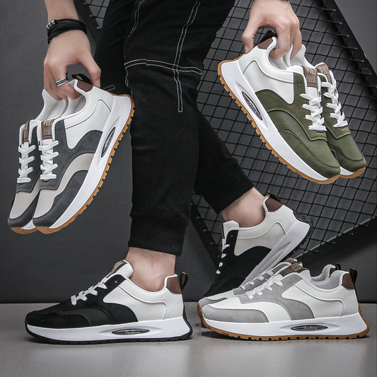 [sneakers] Men'S Running Shoes - Breathable, Non-Slip Casual Skate Shoes with Lace-Up Design, Comfortable And Durable