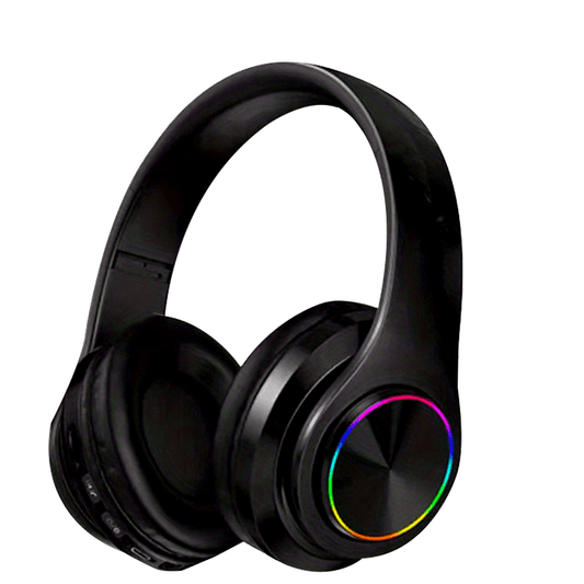 B39 Wireless Luminous Earphone Headwear, Foldable & Retractable, 3.5mm Jack, Condenser Mic, Push Button Volume Control, Non-Waterproof, for Cellphones, USB Type-C Charging, 150mAh Rechargeable Battery, 2.5W-14W, Anime Theme,