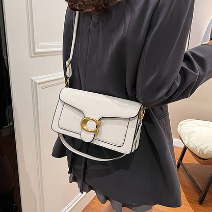 Elegant Women’s PU Crossbody Bag with Magnetic Closure