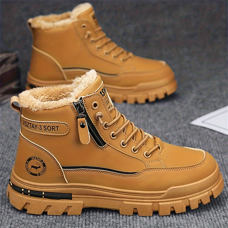 Men'S Stylish Fleece-Lined Snow Boots