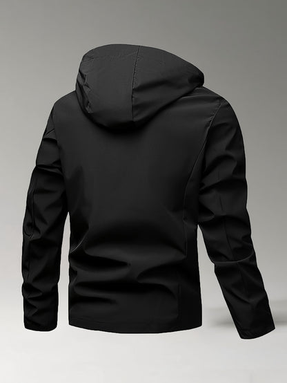 Men's Autumn Outdoor Sports Hooded Windbreaker Jacket