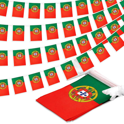 Portugal String Flags Banner 6m Durable Polyester 20 Flags