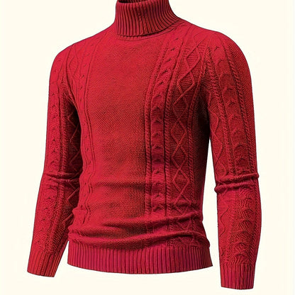 2024 New Cross-Border Men'S Plaid Knit Pullover Sweater (Men'S Warm Top)