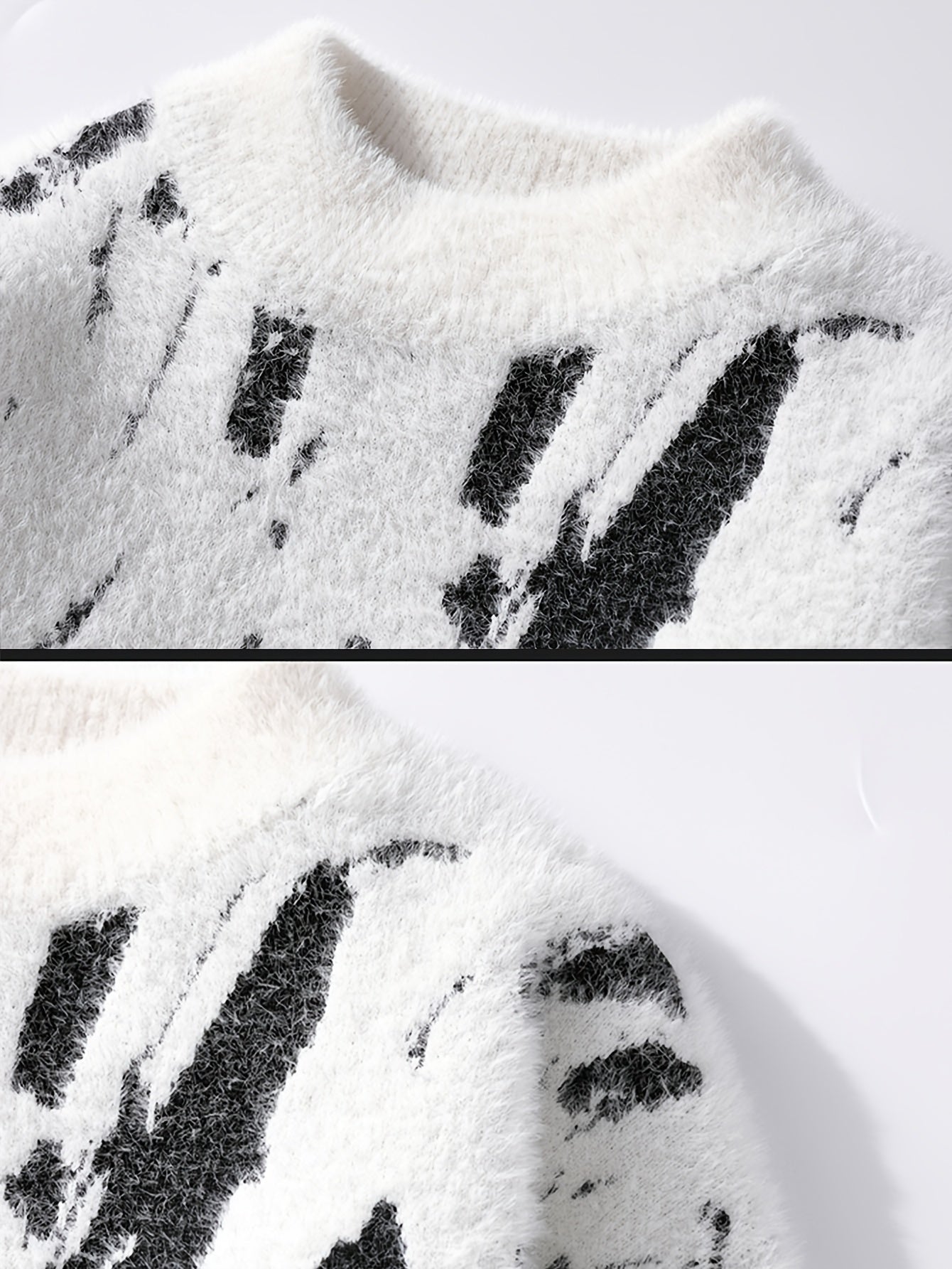 Men'S Soft Knit Sweater | Crew Neck, Thickened, Warm, Casual Style, Color Block Pattern, Fall/Winter Season, Regular Fit for Teen