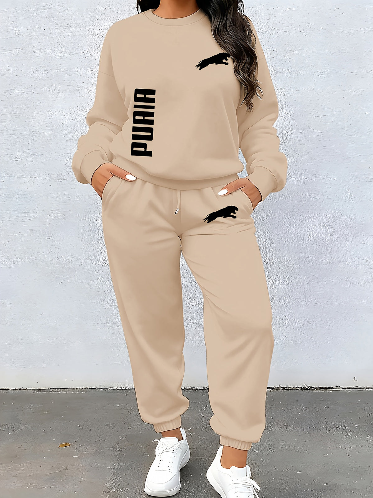 Women’s Casual Fall/Winter 2-Piece Long Sleeve Sweatsuit Set