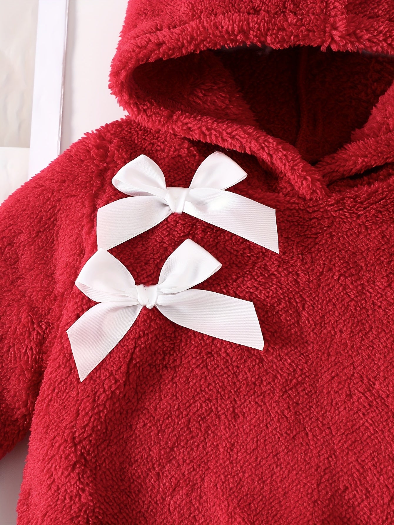 Two-Piece Cute Girls' Autumn/Winter Set: Long Sleeve Hooded Plush Butterfly Top with Pants, Perfect for Daily Outdoor Wear. Cozy Faux Fur Fabric - Essential Indoor & Winter Accessory and Holiday Gift Idea, Perfect for Outdoor