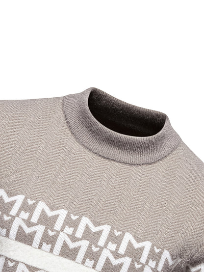 Men's New Autumn/Winter Knitted Sweater, High Neck Casual Fashionable Warm Base Layer - Senmeigou