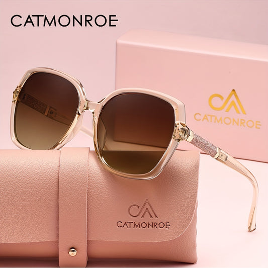 Women’s Polarized UV400 Square Sunglasses with Gradient Lens