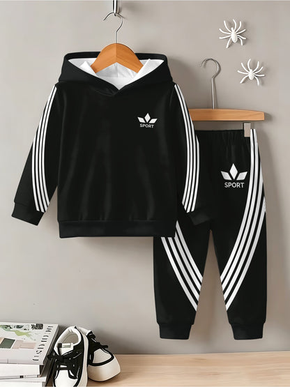 Boys Hoodie Set Casual Lightweight Soft Polyester for Spring/Fall - ayq