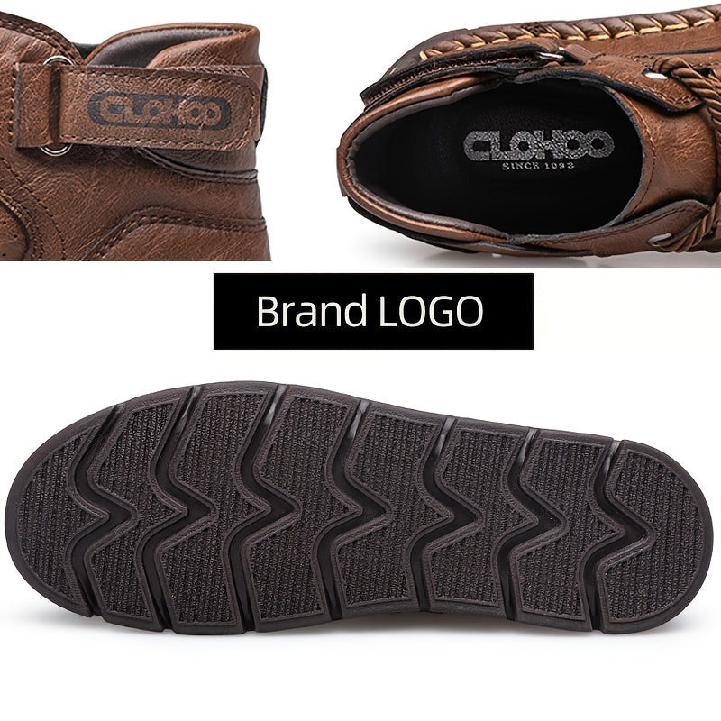 Men's Classic Chukka Boots Soft PU Upper Rubber Sole All-Season