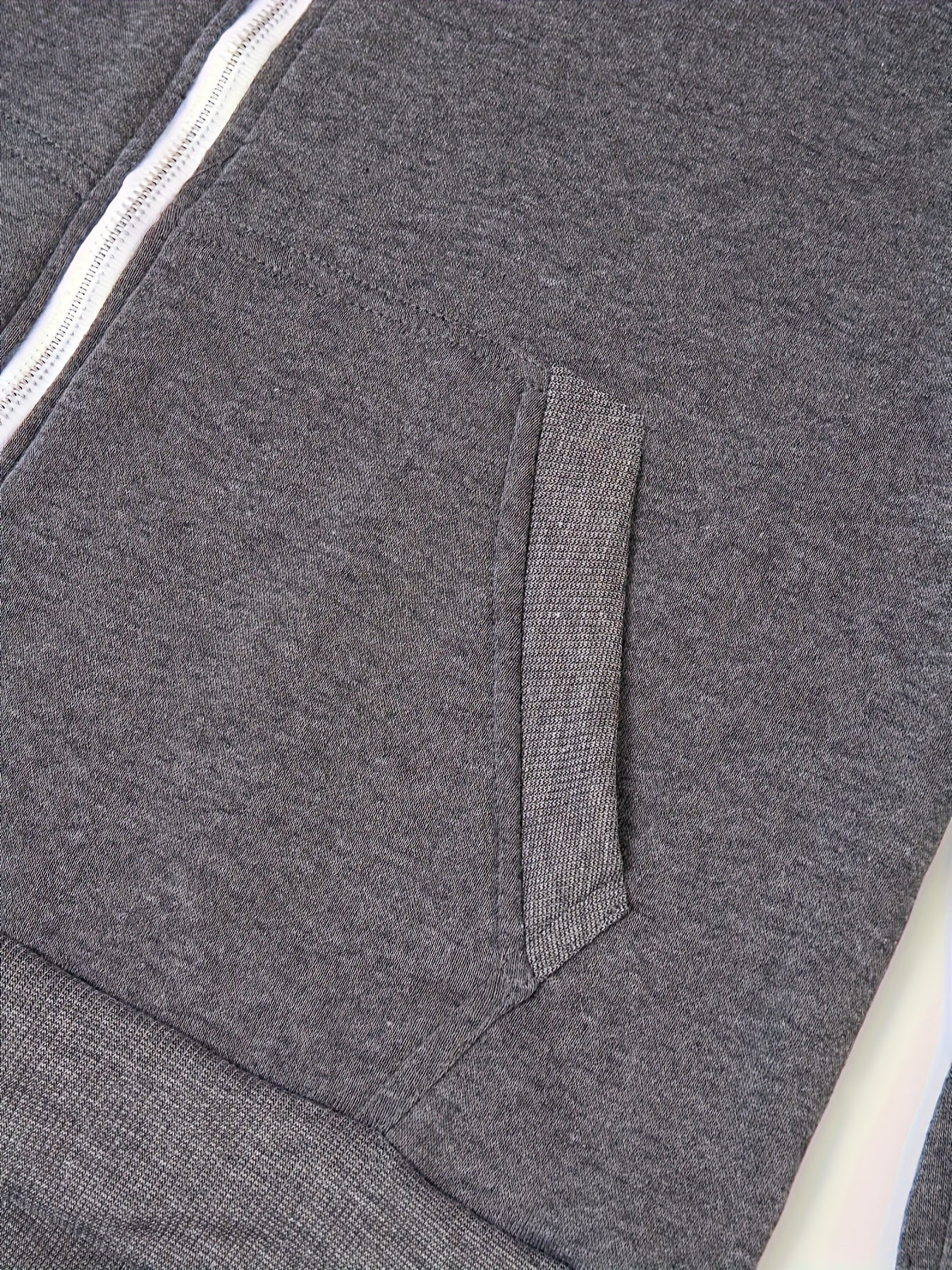 Men'S Navy Blue Hooded Zip-Up Sweatshirt - Casual Long Sleeve Pullover with Front Pockets, Soft Polyester Fabric, Perfect for Fall/Winter, Everyday Comfort Apparel|Hooded Sweatshirt|Zippered Hoodie