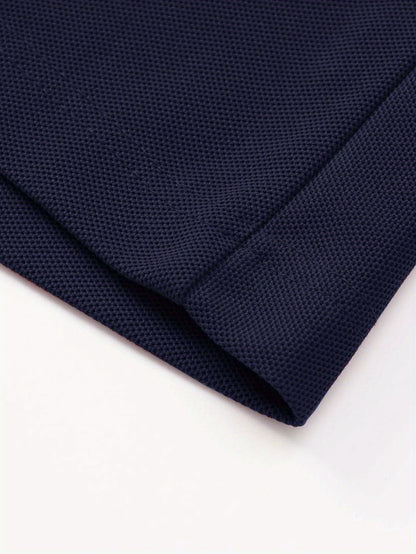 Men'S Polo Shirt with Golf Graphics, Featuring a Comfortable And Stylish Design for Summer. This Short-Sleeve Polo Is Perfect for Casual Wear, Available in Dark Blue And Black, with Printed Letters - ayq