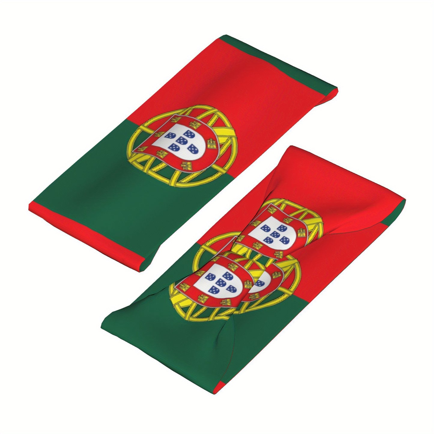Portugal Flag Sports Headband - Polyester Geometric Design