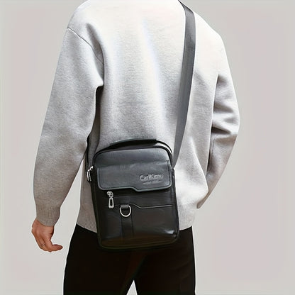 New Men's shoulder bag fashion leisure bag small satchel vertical handbag business Men's diagonal bag [zipper direction random]