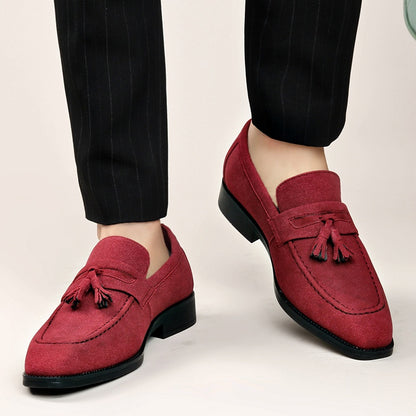 Men's Retro Slip-On Loafers Square Toe Casual & Formal Shoes