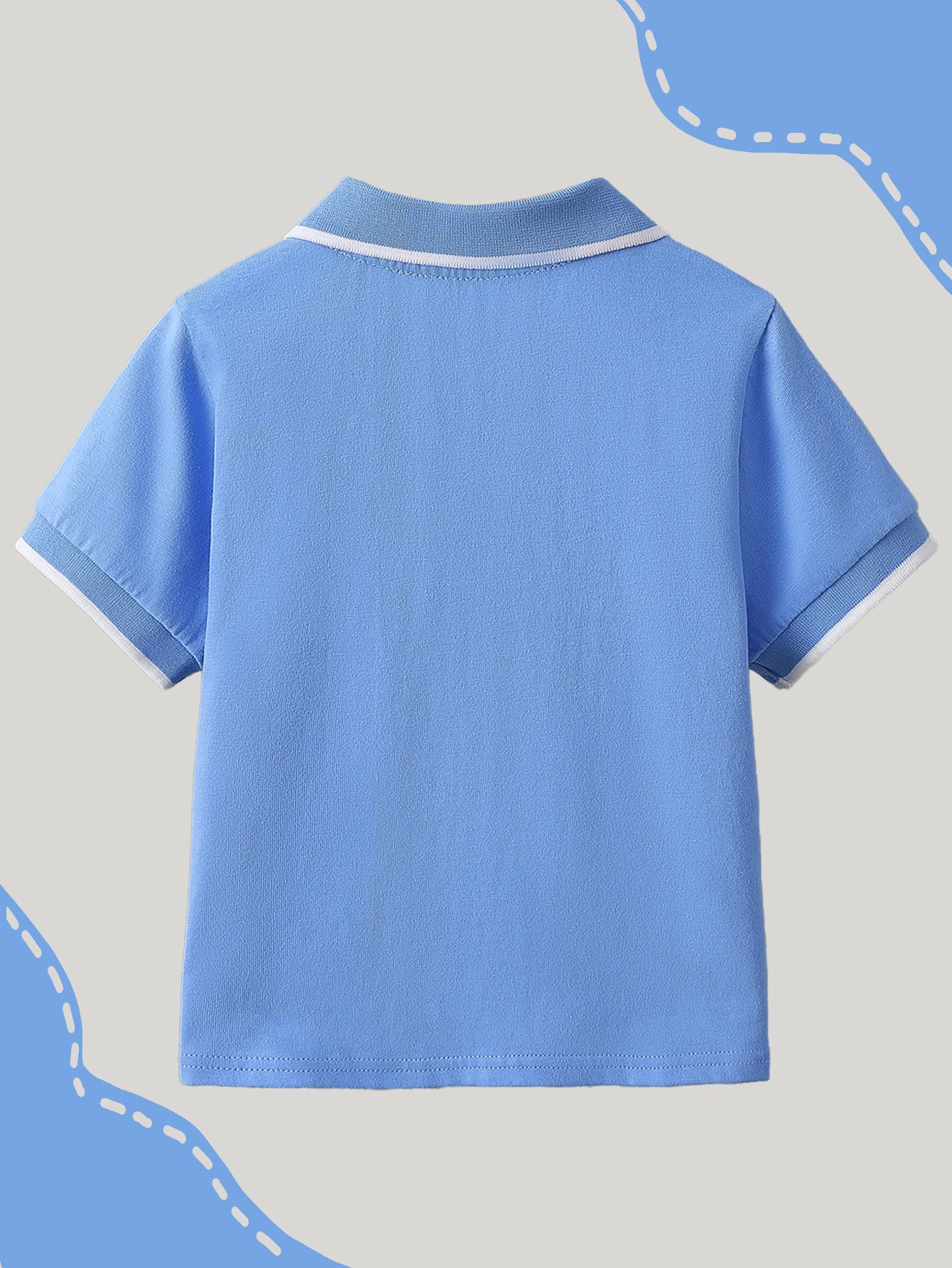 Kids' Summer Polo Shirts with Bird Patterns, Cotton Blend