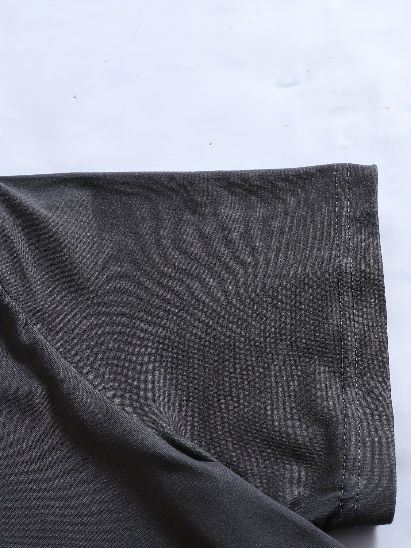 Men's Summer New Basic Solid Color Fashion Simple High-End Casual Sport Comfortable High-Neck Short-Sleeve Top - ayq